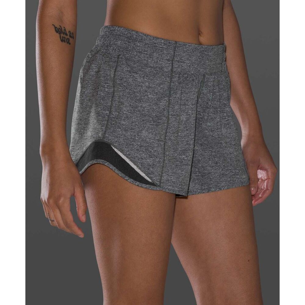 Lululemon Heather Lux Multi Black Hotty Hot Short II Long Women's Size 8 Tall